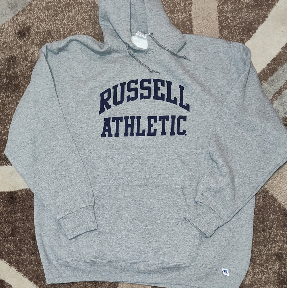 Russell Athletic Gray and Navy XXL Hoodie